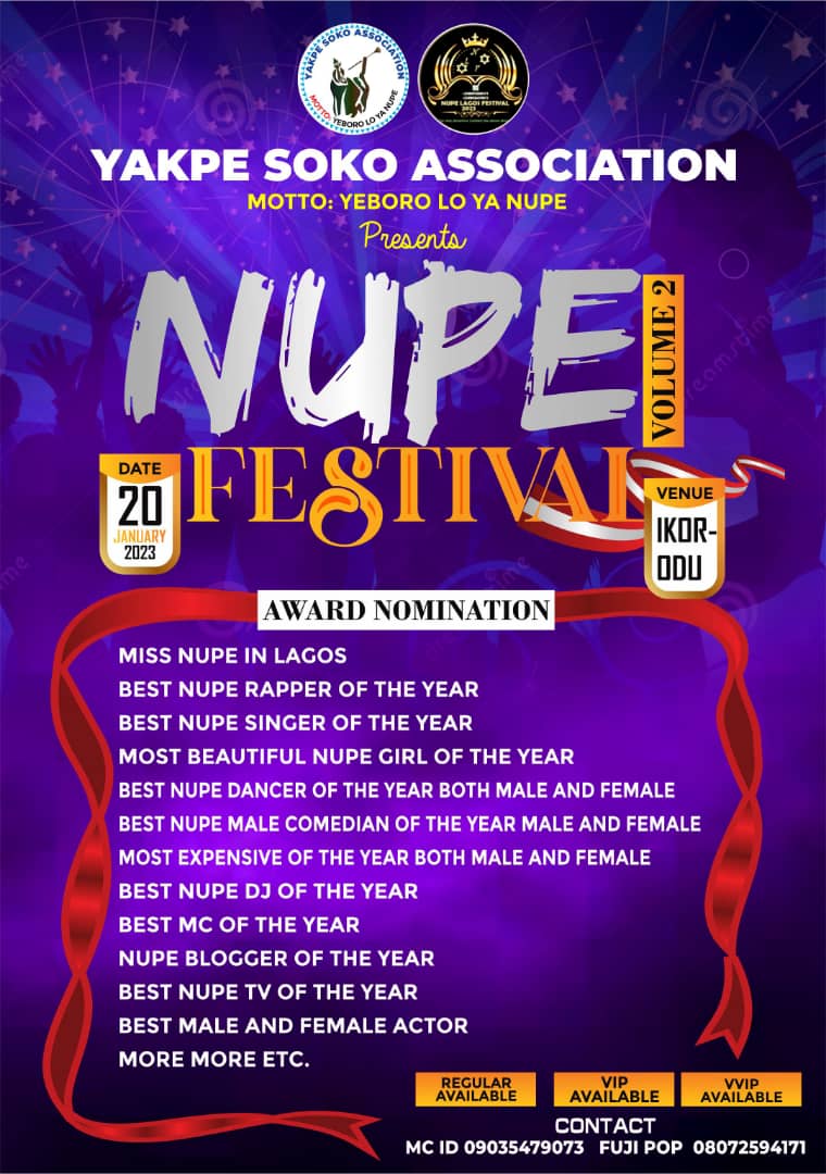 Nupe Festival Vol.2 Is Coming Up Soon At Lagos Capital City Of Entertainment Read Full Gist Below