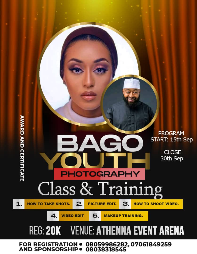 Checkout Bago youth photography class and training, Chackson bago, bago APC for niger state governor, bago 2023, who we win 2023 for niger state governor