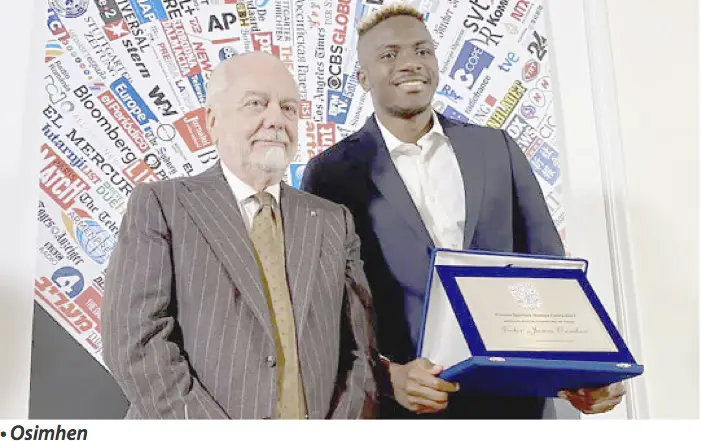 Osimhen Wins Italy's "Best Foreign Athlete" Award, Which FG Applauds, Google news, Wikipedia, BBC news, BBC Hausa, Punch news, daily news, daily news, daily trust,